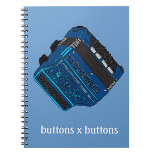 Carnet Note d'accordéon de bouton