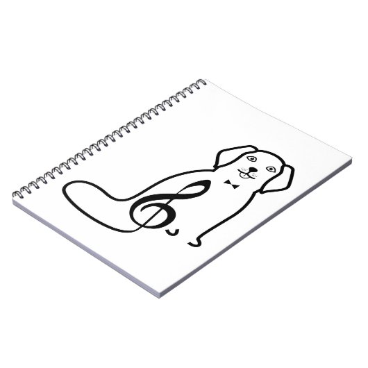 CARNET NOTE DE CHIEN ET DE MUSIQUE (Côté gauche)