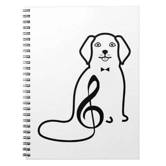 CARNET NOTE DE CHIEN ET DE MUSIQUE (Devant)