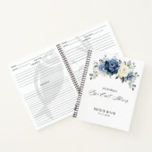 Carnet Note de Fête de Mariage Dusty Blue Navy Champagne  (Intérieur)
