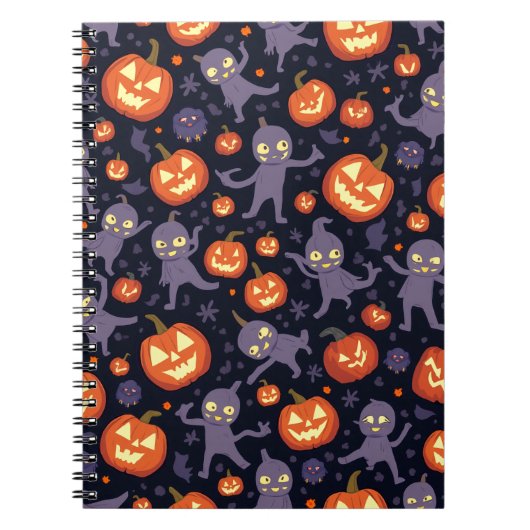 Carnet Note du Carré Motif Halloween (Devant)