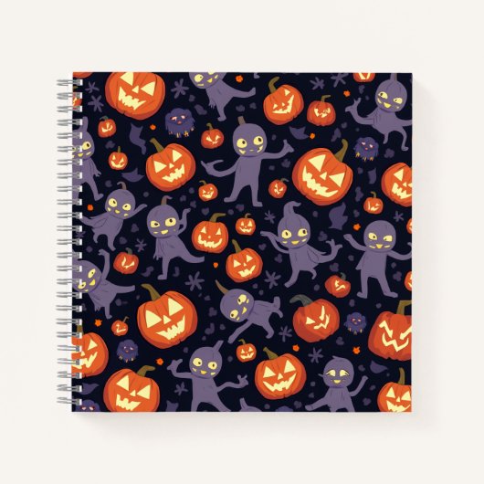 Carnet Note du Carré Motif Halloween (Devant)