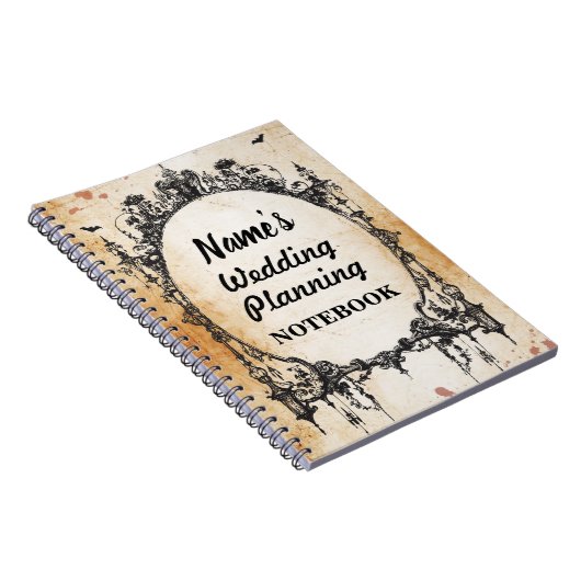 Carnet Note gothique de planification de mariage de (Côté Droit)