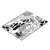 Carnet Note graphique abstraite noir et blanc et dégradé (Côté gauche)