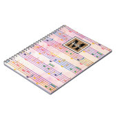 Carnet Note musicale colorée Musicien Monogramme (Côté gauche)