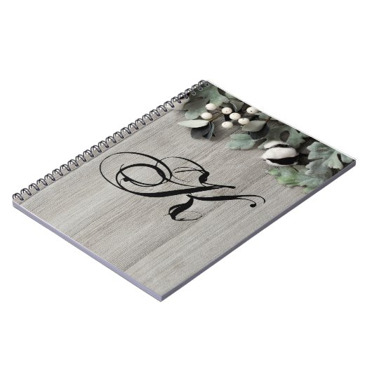 Carnet Note personnalisée Réserver coton plante berries g (Côté gauche)