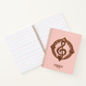 Carnet Note sur le Clé musical de nom personnalisé (Intérieur)