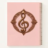 Carnet Note sur le Clé musical de nom personnalisé (Dos)