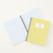Carnet Noteb personnalisé Plaid En vichy Jaune (Intérieur)