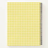 Carnet Noteb personnalisé Plaid En vichy Jaune (Dos)