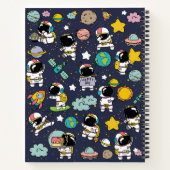 Carnet Noteboo spiraleAstronaut Caricature spatiale k (Dos)