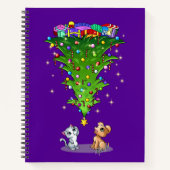Carnet Notebook branché de Noël Arbre riche en prune par  (Devant)