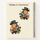 Carnet  Notebook – Capybara Music Notes (Dos)