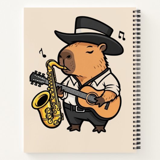 Carnet Notebook – Capybara Music Notes
(Dos)