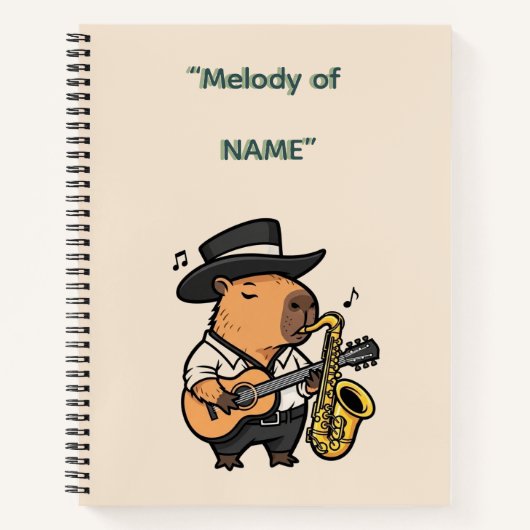 Carnet Notebook – Capybara Music Notes
(Devant)
