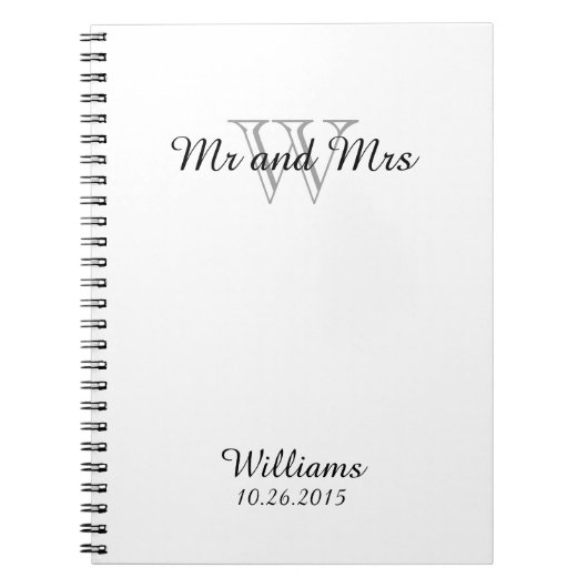 Carnet NOTEBOOK_ CHIC " M. et Mme" BLANC (Devant)