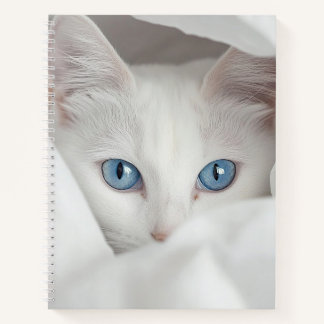 Carnet Notebook de Blue Eyed White Cat