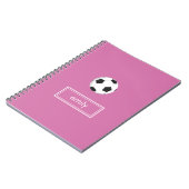 Carnet Notebook De Football (Rose) (Côté gauche)