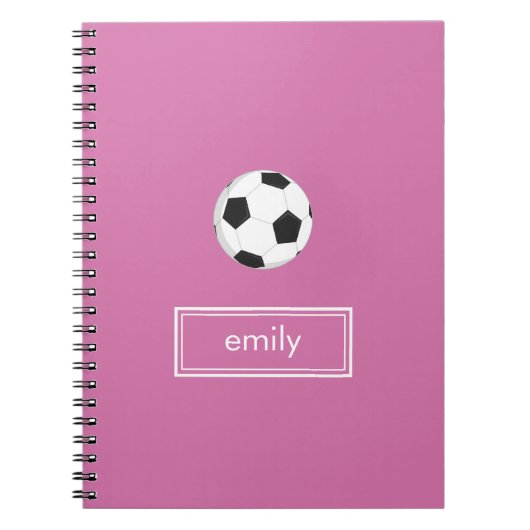 Carnet Notebook De Football (Rose) (Devant)