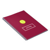Carnet Notebook De Tennis (Bourgogne) (Côté Droit)