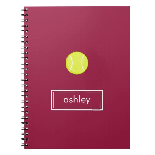 Carnet Notebook De Tennis (Bourgogne) (Devant)