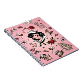 Carnet Notebook de voile suzy à la lueur rose (Côté Droit)