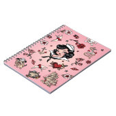 Carnet Notebook de voile suzy à la lueur rose (Côté gauche)