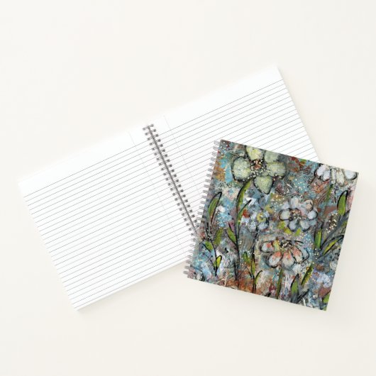 Carnet Notebook featuring mixed media floral artwork  (Intérieur)