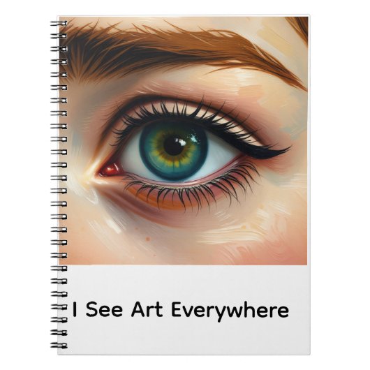 Carnet Notebook I see Art artistic eye gift (Devant)
