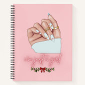 Carnet notebook i'm just a girl for christmas nails (Devant)