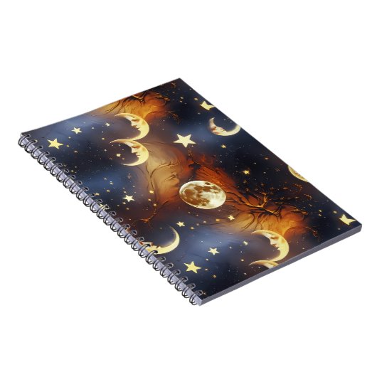 Carnet Notebook – Luxury Fiery Orange Celestial (Côté Droit)
