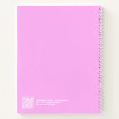 Carnet "NOTEBOOK" Moderne Grand Format Rose Bubble (Dos)