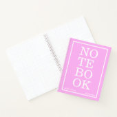 Carnet "NOTEBOOK" Moderne Grand Format Rose Bubble (Intérieur)