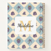 Carnet Notebook Name Magic Academy Wizard School Blue (Dos)
