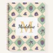 Carnet Notebook Name Magic Academy Wizard School Green (Devant)