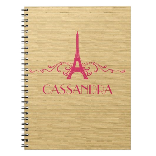 Carnet Notebook rose French (Devant)