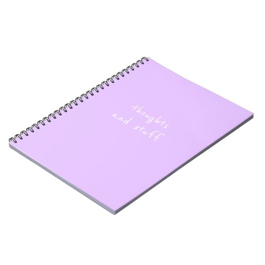 Carnet Notebook - thoughts and stuff (Côté gauche)