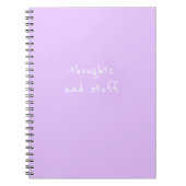 Carnet Notebook - thoughts and stuff (Devant)