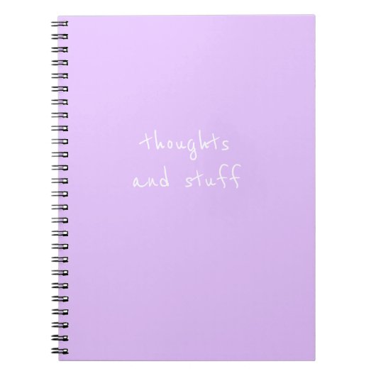 Carnet Notebook - thoughts and stuff (Devant)