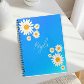 Carnet Notebook with gradient Rose and Daisies