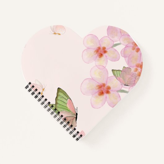 Carnet Notebook with Whimsical Butterfly Design (Devant)