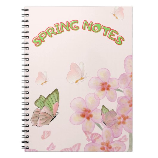 Carnet Notebook with Whimsical Butterfly Design (Devant)