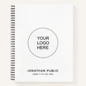 Carnet Notebooks Upload Company Logo Custom Text Name (Devant)