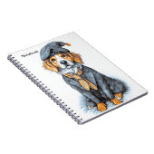 Carnet Notepad.A dog in a suit.Business style. (Côté Droit)