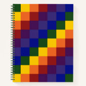 Carnet Notes À damiers Rainbow Sketch (Devant)
