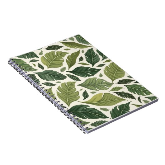 Carnet notes à motifs feuille (Côté Droit)