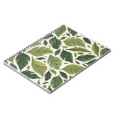 Carnet notes à motifs feuille (Côté gauche)