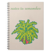 Carnet Notes à rédiger, Fern, navigation, pixel art (Devant)