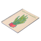 Carnet Notes à rédiger, plante snake, pixel art (Côté gauche)