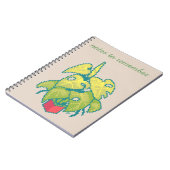 Carnet Notes à retenir, Monstera, pixel art (Côté gauche)
